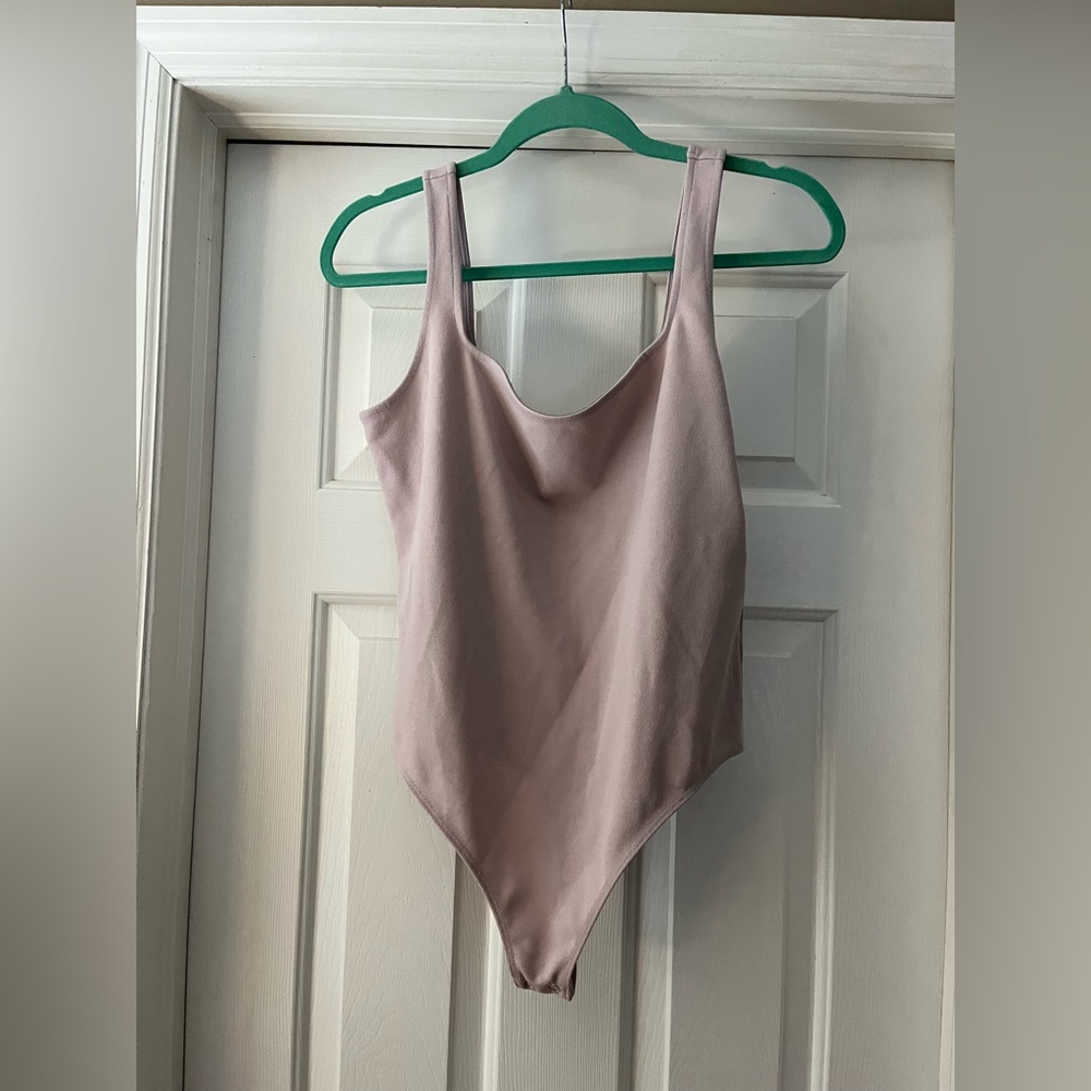 EXPRESS square neck bodysuit LARGE PURPLE